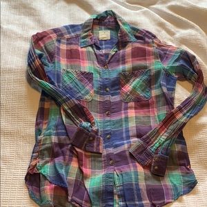 Light weight flannel button up